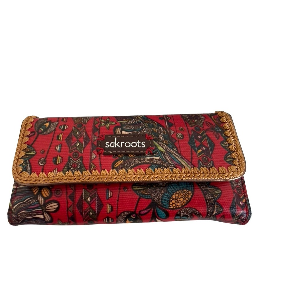 SAKROOTS‎ Artist Circle Trifold wallet red